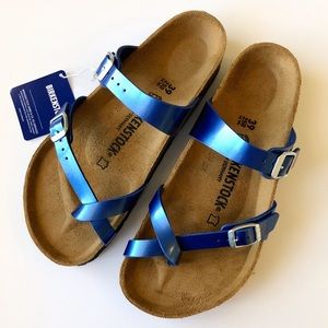 electric metallic ocean birkenstock